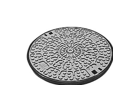 Dæksel 600mm - tæt med pakning, SG-jern D400. RJ 2403 TP