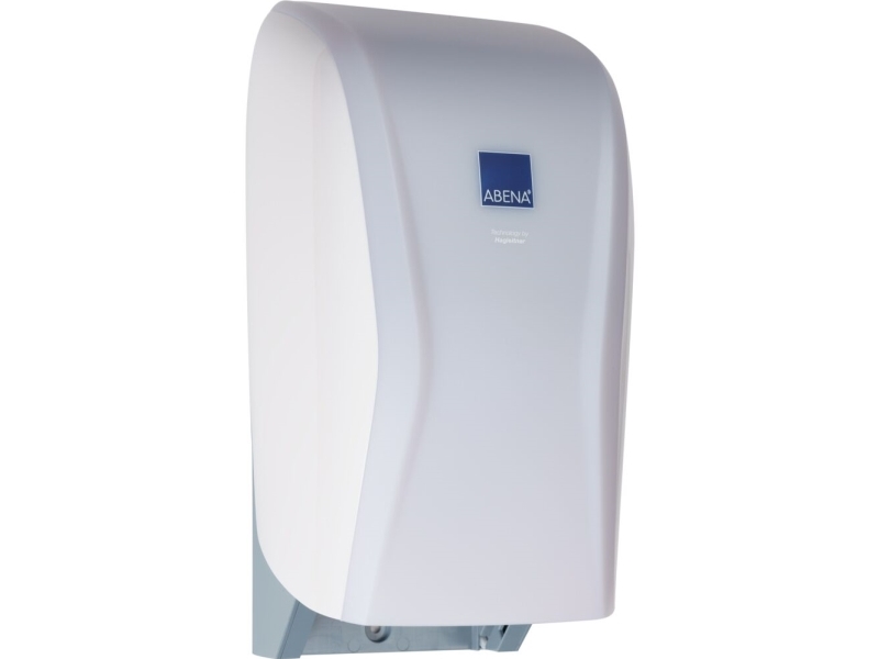 Dispenser, ABENA Technology by Hagleitner, 16,3x1,5x32,6cm, hvid, plast, til 2 ruller toiletpapir...