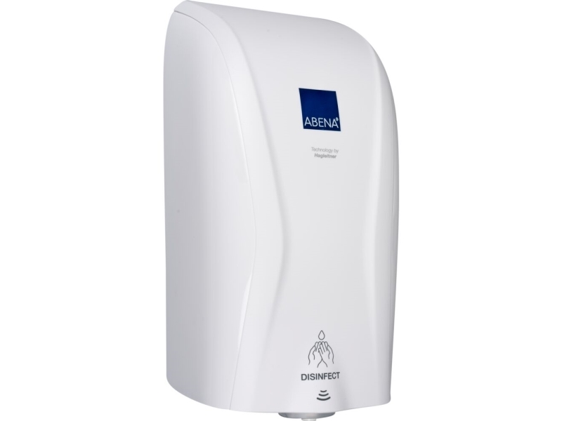 Dispenser, ABENA Technology by Hagleitner, 12,6x13,1x23,3cm, 700 ml, hvid, plast, til desinfektio...