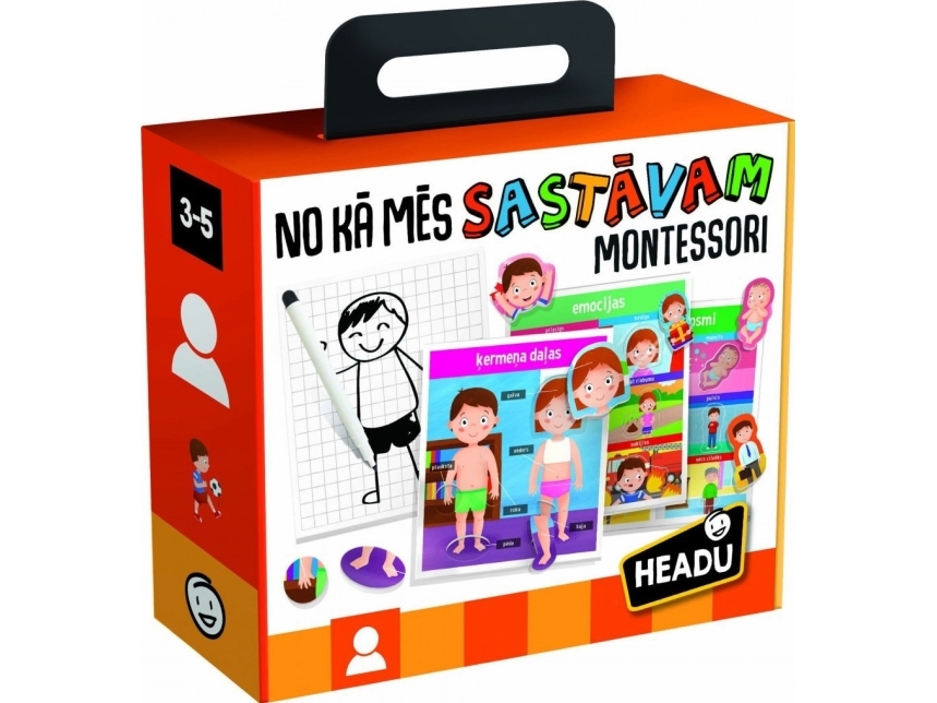 Tactic Headu Montessori Educative Game How We Are Made (In Latvian Lang.)