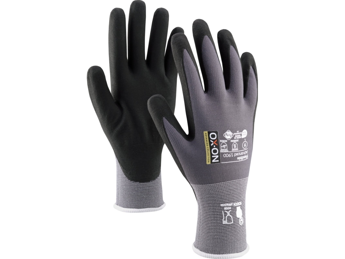OX-ON flex handske storlek 11 - Flexibel avancerad 1900, touch, nylon/elastan, livsmedelsklass. | Färg & Tillbehör - Tillbehör - Handskar | GameStuff