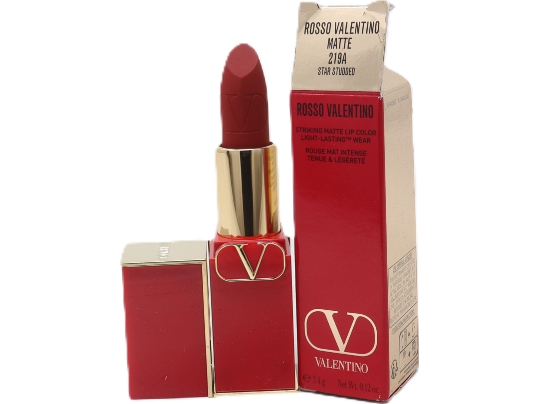 Valentino Valentino, Rosso, Matte, Cream Lipstick, 219A, Refillable, 3.5 g For Women