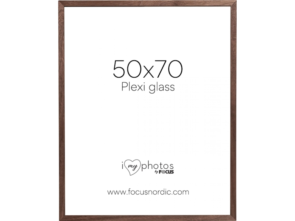 Focus Ramme Soul Walnut Veneer Akrylglass 50x70 Cm