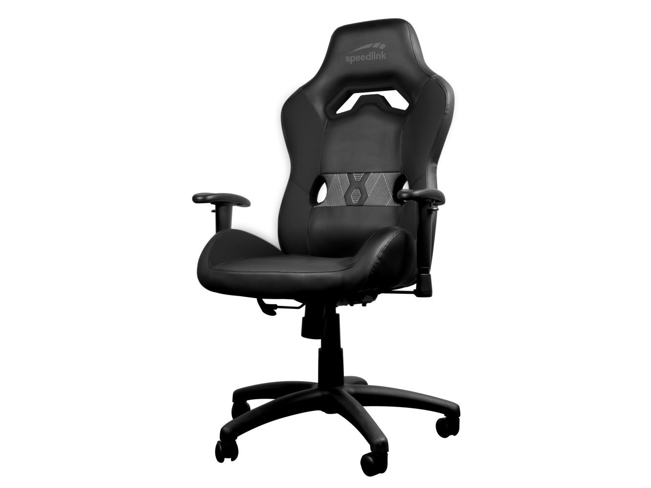 SPEEDLINK LOOTER, Stoppad sits, Stoppat ryggstöd, Svart, Svart, Polyuretan, Polyuretan (PU) | Spel - Gamingmöbler - Gamingstolar | GameStuff