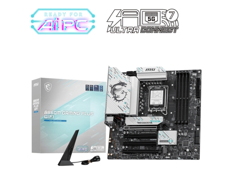 Msi B860m Gaming Plus Wifi Intel Lga 1851 Socket V1 Intel Core Ultra Series 2 Lga 1851 256 Gb Ddr5 Sdram