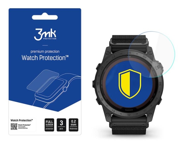 3Mk Watch Protection, Watch Screen Protector, Garmin, Tactix 7 Pro, Glass, 3 Pc(S)