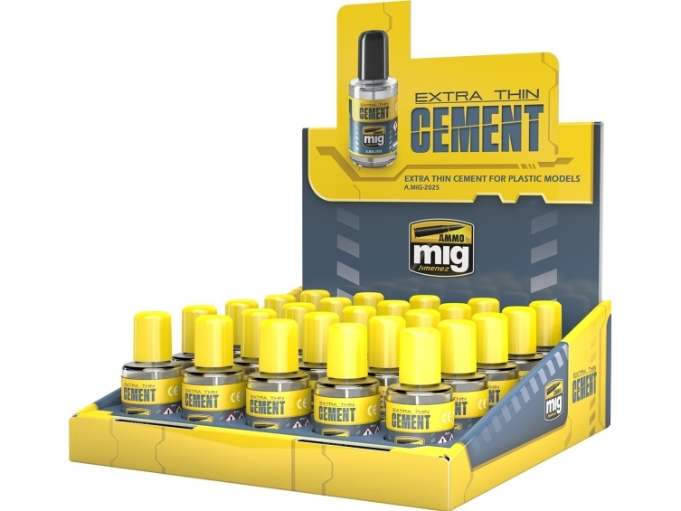 Vallejo Ammo Extra Thin Cement Display (25) | Hobby - Modellbygge - Plast Byggmodeller - tillbehör | GameStuff