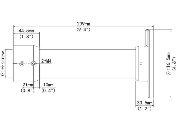 Allnet Ip Kamera Zbh. Pendant Mount/Decken For All-Cam2498-Lep (All-Cam2498-Leppendantmount)