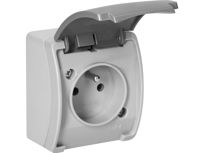 Orno Einzelsteckdose 2P+Z Aquatic Ip44 Grau