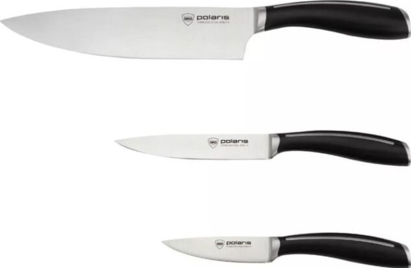 Polaris Solid-3SS ruostumattomasta teräksestä valmistettu veitsisarja, 3 kpl (PO10180)