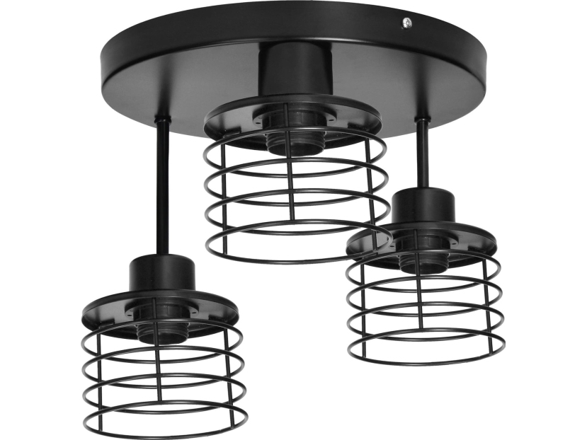Pendelarmatur Orno Isla Vagg Och Takarmatur Max. Effekt 3x60w E27 Svart Rund Sockel Flera Nivåer Fasta Lamphuvuden