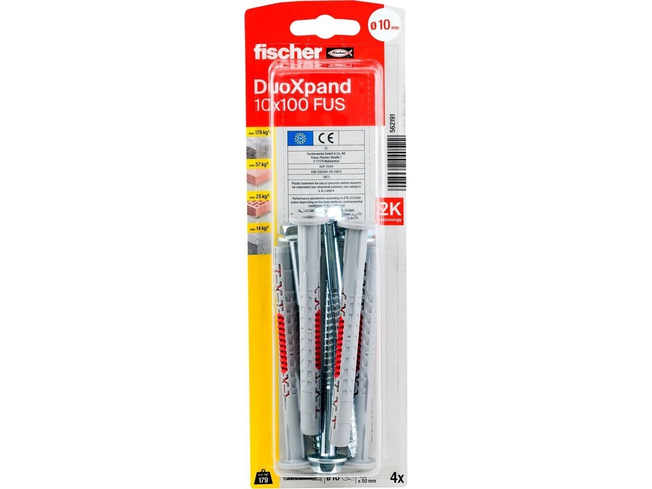 Fischer 562191 screw anchor / wall plug 4 pc(s)