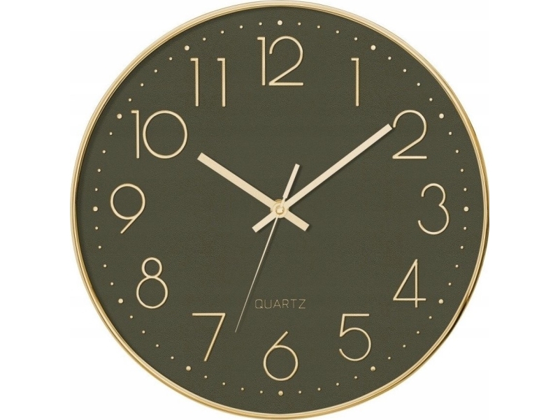 Atmosphera Väggklocka för sovrum, barnrum med tyst mekanism, grön, Ø 30 cm | Möbler - Tillbehör - Väggklockor | GameStuff