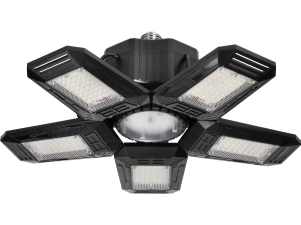 Orno RIGEL LED vikbar 5-vingad verkstadslampa, E27 55W, 6500K, 4950lm | Belysning - Annan belysning - Övriga | GameStuff