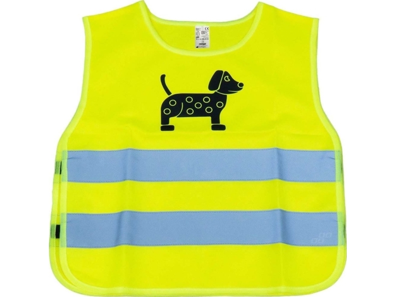 AmiO reflekterende advarselsvest til børn gul - hund - amio-03937
