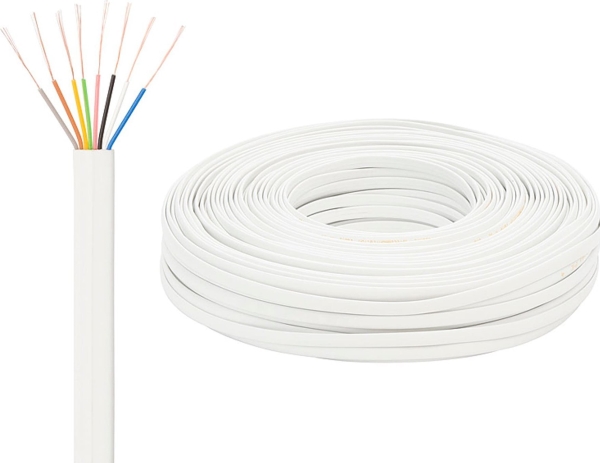 Blow 4121# Telefonkabel Kp-8/100 M Weiß