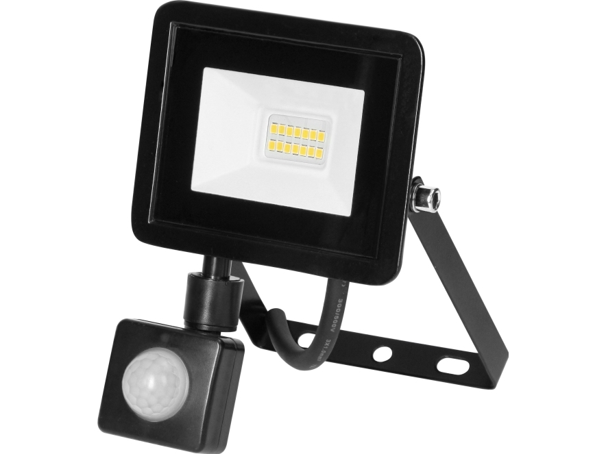 Orno ALLED 10W LED-valonheitin PIR-ilmaisimella, 850lm, IP44, 4000K, Alu+Lasi