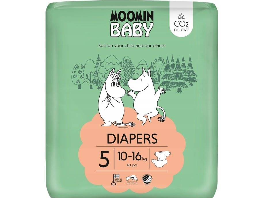 Muumi MOOMIN Baby bleer 5 MAXI (10-16 kg) 40 stk EKO*