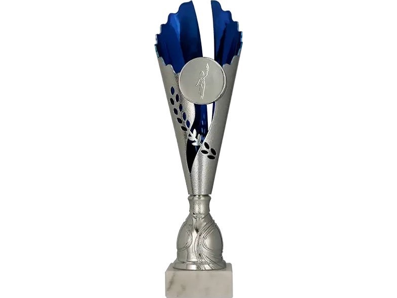 Victoria Sport pokal i plast sølv-blå