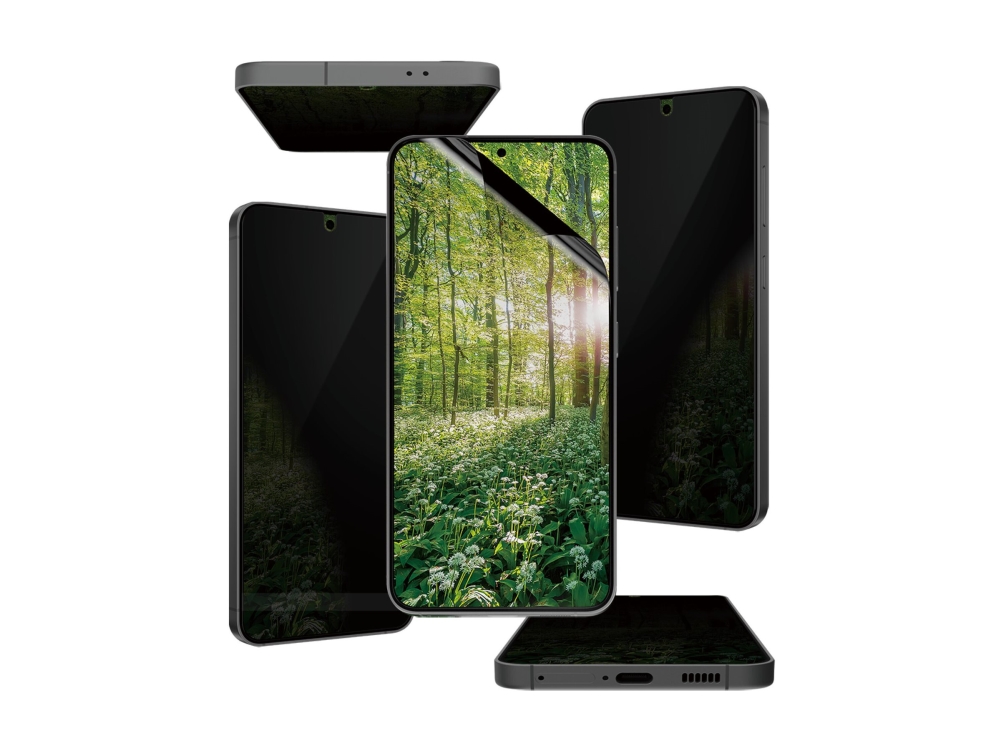 PanzerGlass ECO Matrix - Skärmskydd för mobiltelefon - ultrabred passning - film - med sekretessfilter - 4-vägs - för Samsung Galaxy S25