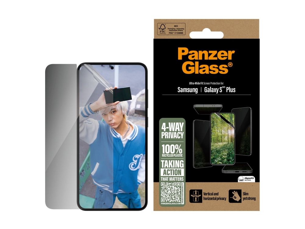 ECO MATRIX 4-way Privacy Screen Protector Samsung Galaxy S25+ | Ultra-wide Fit