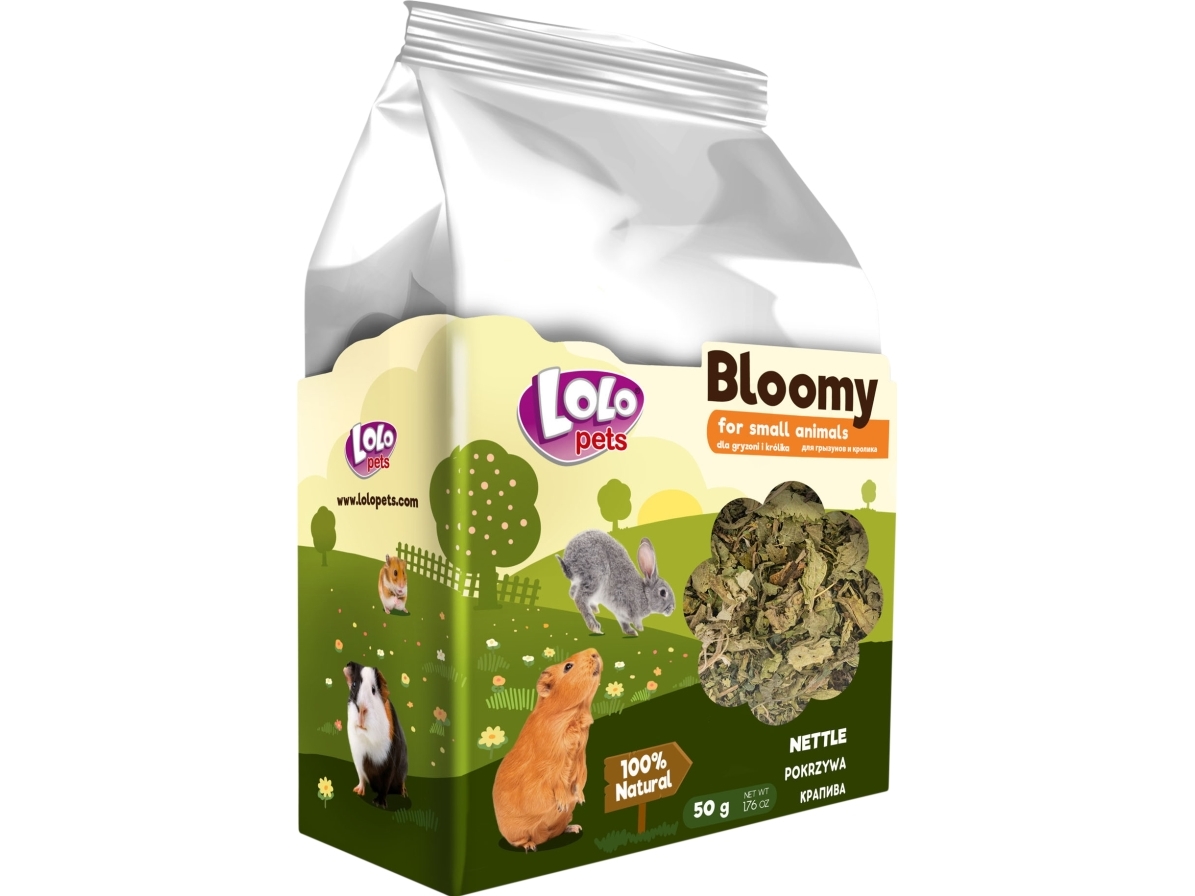 Bloomy Nettle leaf for rodents and rabbits 50g | Sällskapsdjur - Gnagare - Mat | GameStuff