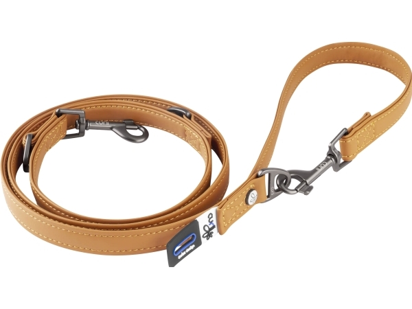 Curli Vegan Apple Leather Adjustable Leash Brown L | Sällskapsdjur - Hund - Hundkoppel | GameStuff