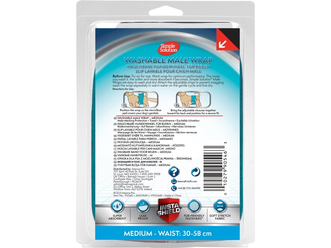 Simple Solution Washable Male Diaper - Medium - International | Sällskapsdjur - Hund - Skötsel & Hygien | GameStuff