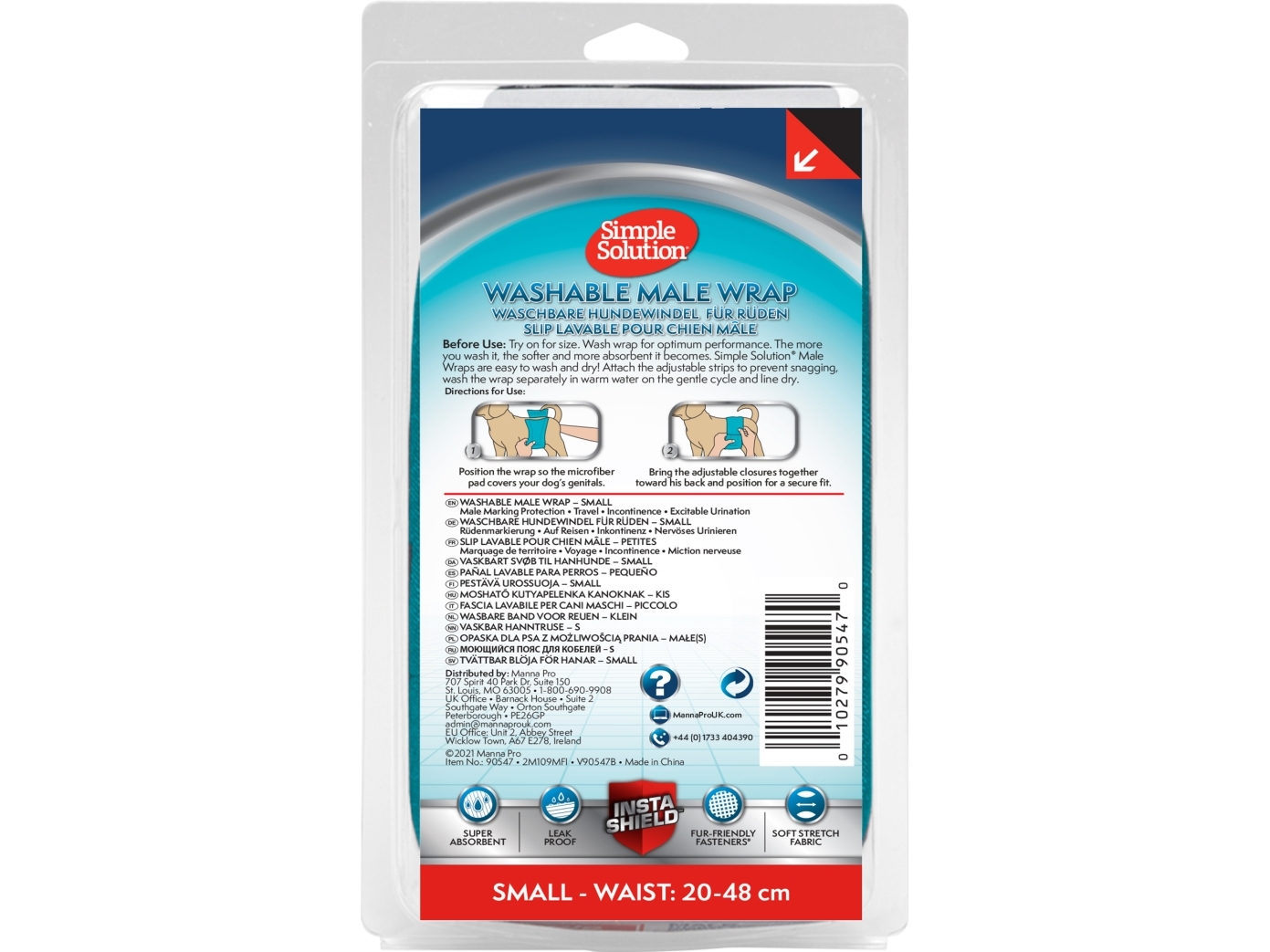 Simple Solution Washable Male Wrap - Small - International | Sällskapsdjur - Hund - Skötsel & Hygien | GameStuff