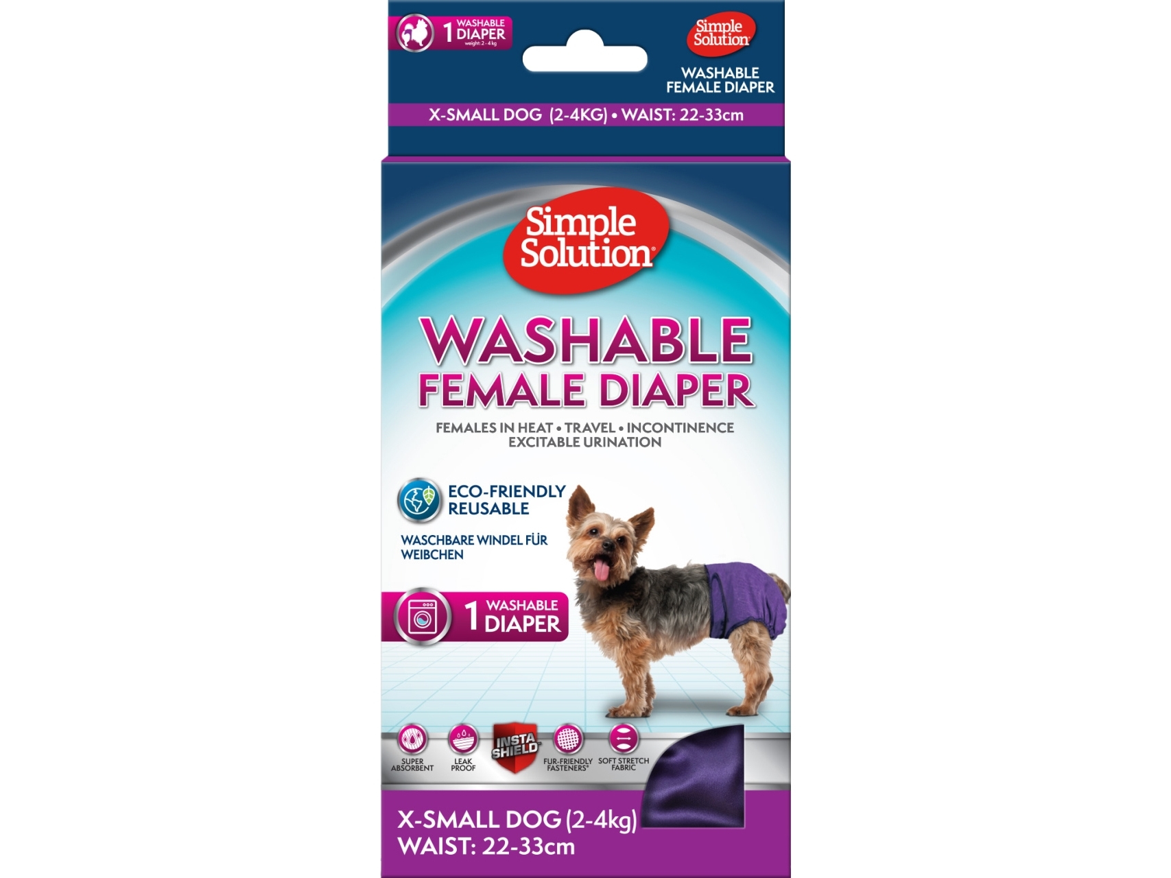 Simple Solution Washable Female Diaper - Extra Small - International | Sällskapsdjur - Hund - Skötsel & Hygien | GameStuff