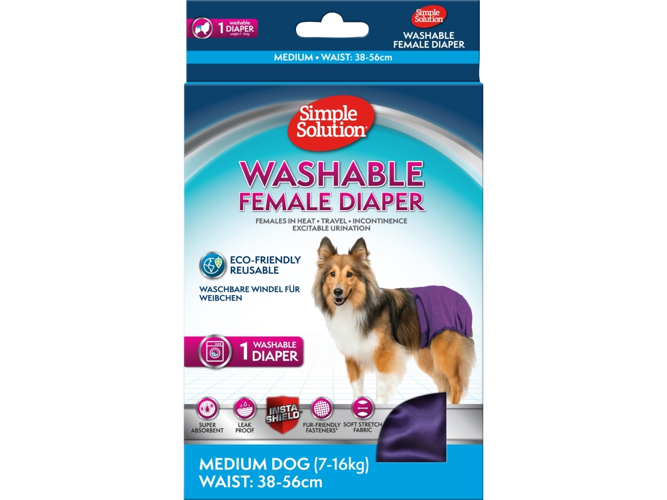 Simple Solution Washable Female Diaper - Medium - International | Sällskapsdjur - Hund - Skötsel & Hygien | GameStuff