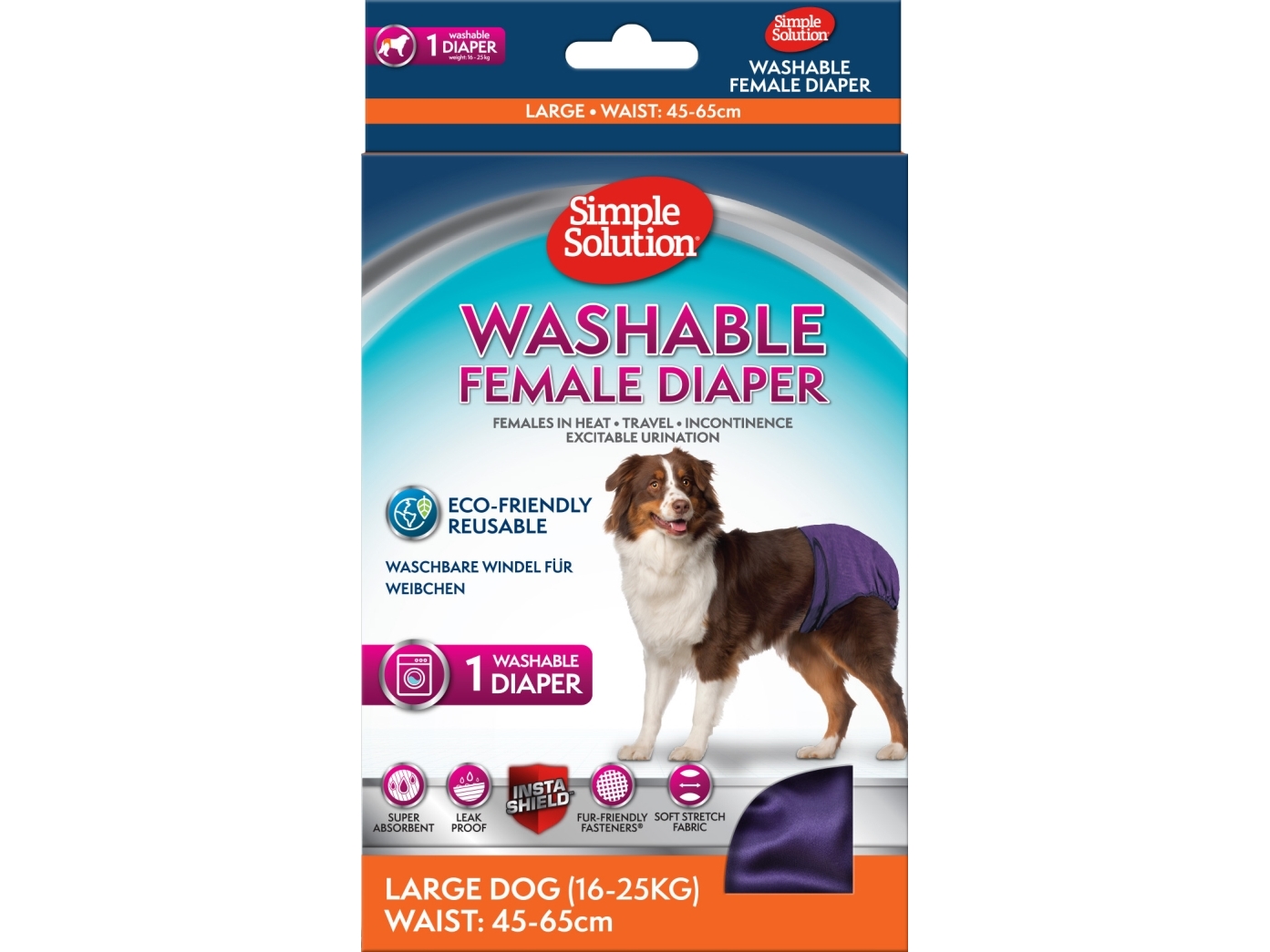 Simple Solution Washable Female Diaper - Large - International | Sällskapsdjur - Hund - Skötsel & Hygien | GameStuff