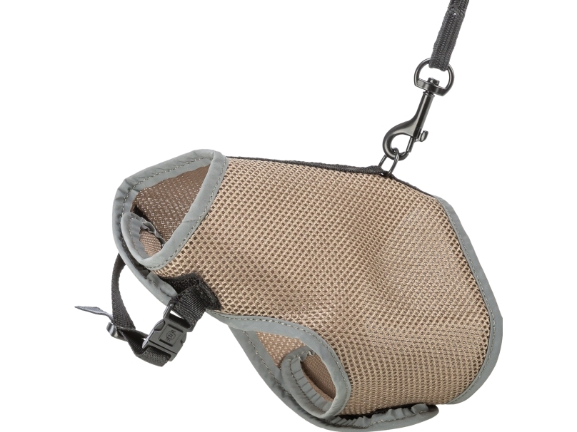 Trixie Soft harness cat, with lead, 24–42 cm, 1.20 m, taupe | Sällskapsdjur - Katt - Halsband, selar & koppel Katt | GameStuff