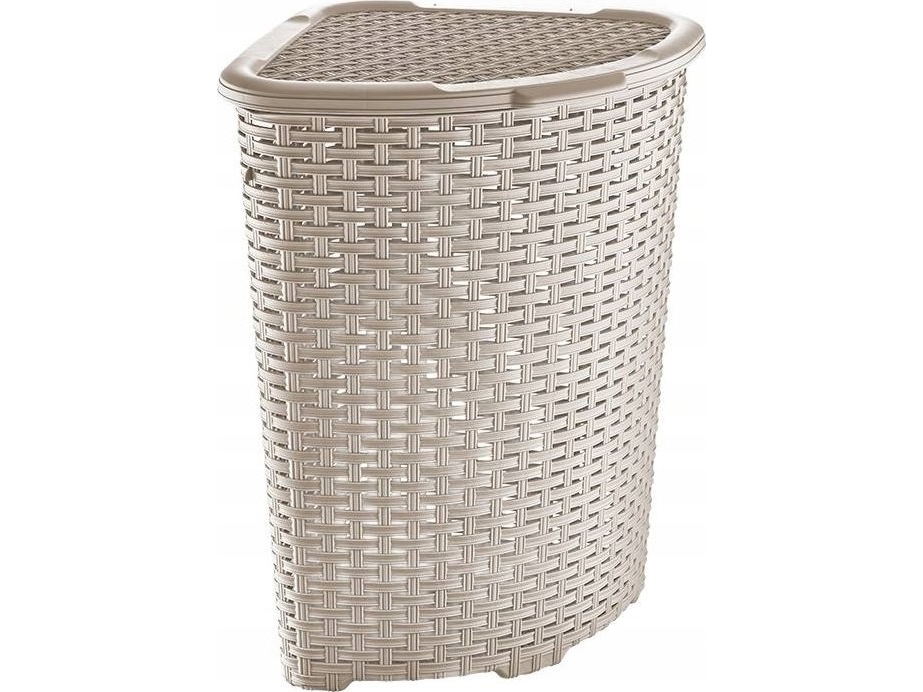 Vasketøjskurv Katex hjørne i rattan 52 l beige