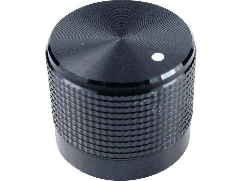 Cliff FC7225 FC7225 Drejeknap med punkt Sort (Ø x H) 20 mm x 17 mm 1 stk | Komponenter - Elektronik - Diverse komponenter | GameStuff