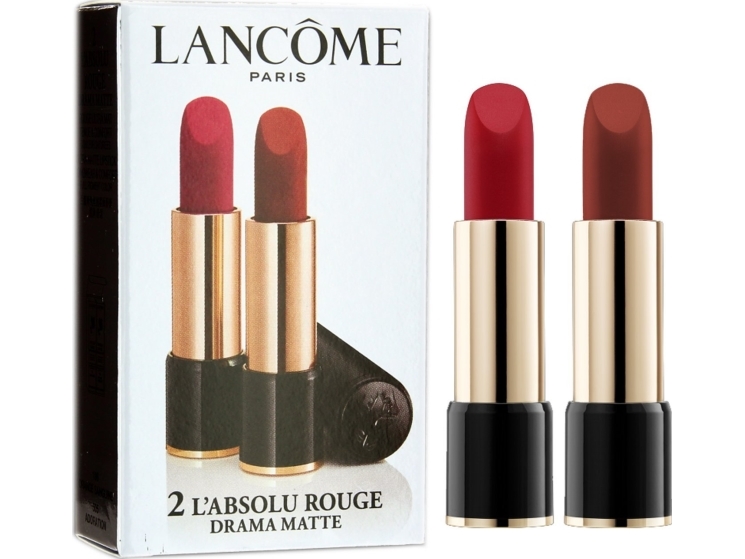 Lancome Set Duo, Lancome L`Absolu Rouge Matte, Cremet Læbestift 290 Drama, 2 Stk, 3.4 G (Til Kvinder)