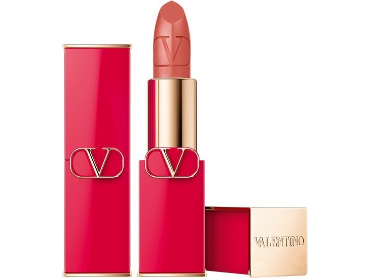 Valentino , Rosso, Satin Finish, Cream Lipstick, 106A, Refillable, 3.5 G For Women