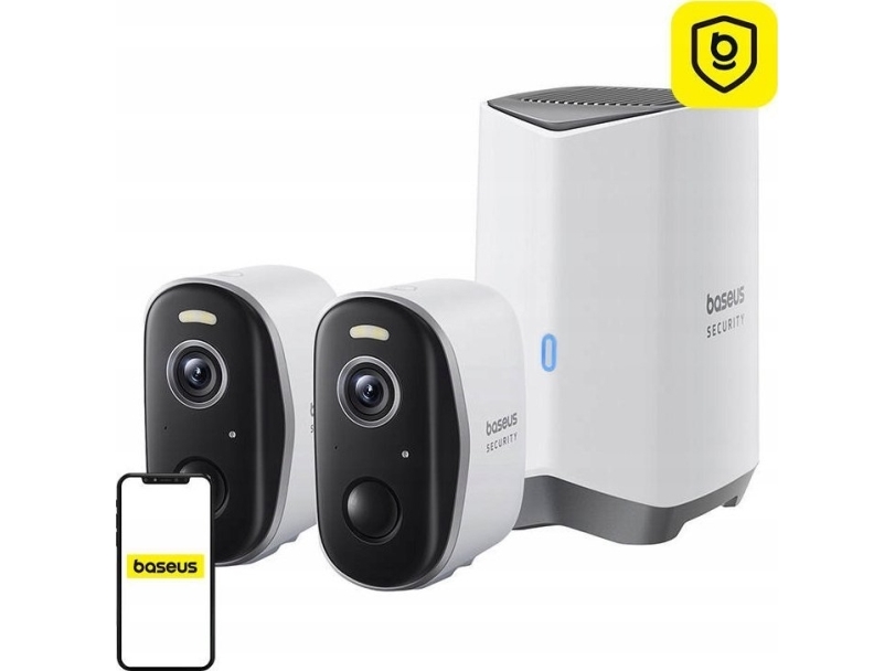 Baseus N1+ utomhuskamera 2K 2Cam Kit (S0TY002131) | Foto och video - Videoövervakning - Övervakningsutrustning | GameStuff