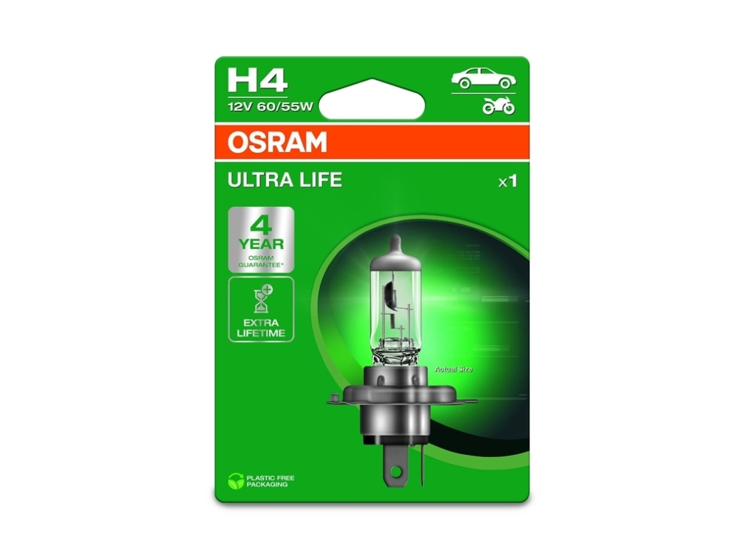 Osram Automotive 4062172395748 halogen lyskilde Ultra Life H4 55/60 W 12 V