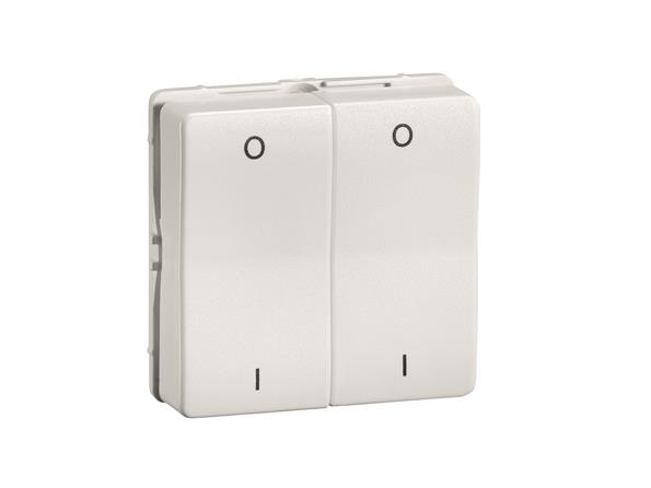 NIKO 4-tryk, trådløs, batteriløs, Bluetooth, DK-version med symbol (2 x I/O). Leveres uden ramme. | Lauritz Knudsen - Övrige El-artiklar (LK) - WISER | GameStuff