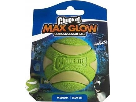 Chuckit! Chuckit! Max Glow Ultra Squeaker Ball Medium [43142]