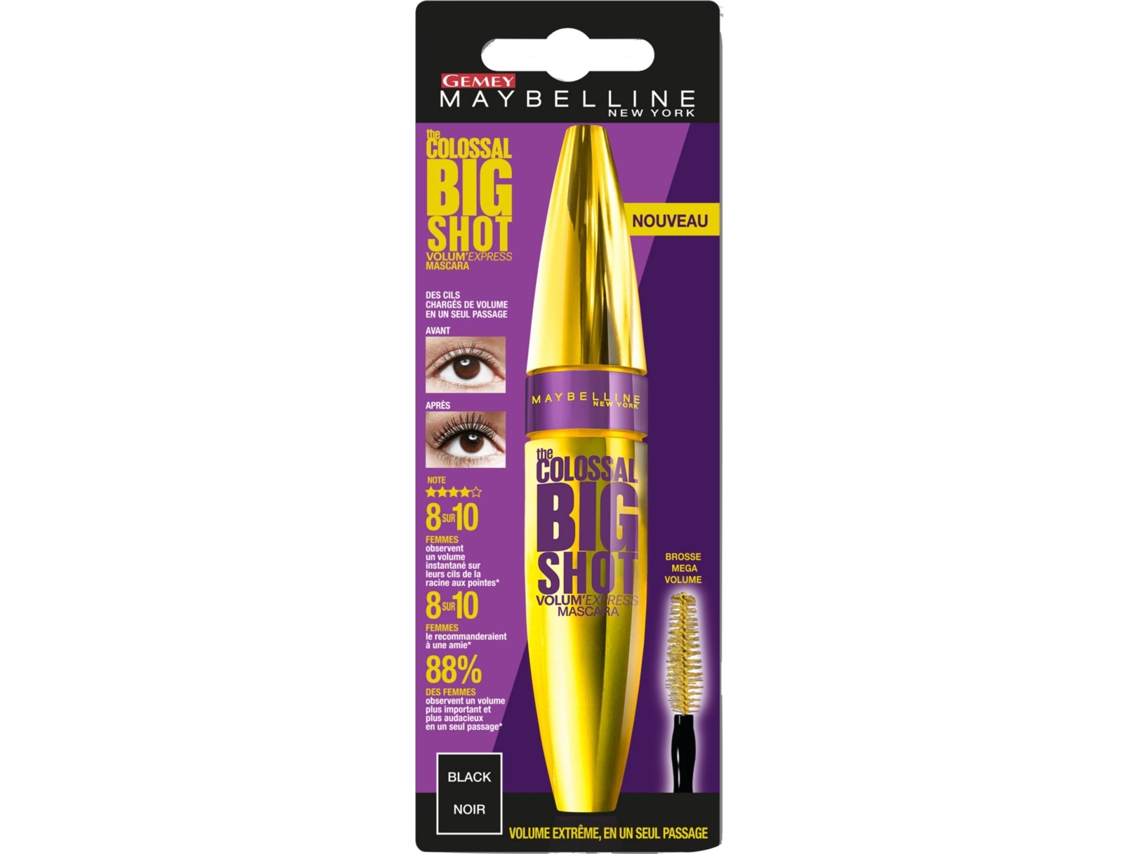 Maybelline Maybelline, The Colossal Big Shot, Volumizing, Mascara, Black, 9.5 Ml For Women
