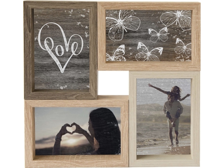 Fotoram Ramka Nielsen Design Nielsen Collage Blandade färger, 4 st, 4 x 10 x 15 cm, trä, ändgirlang, 8999348 | Baby & barn - Inredning - Bildramar | GameStuff