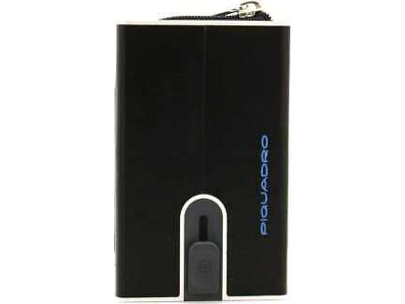 Piquadro Piquadro, Blue Square, Nahka, Kortinhaltija, Neliön muotoinen liukusysteemi, vetoketjullinen kolikkotasku, PP5359B2R-N, Musta, Miehet Miehet Miehet