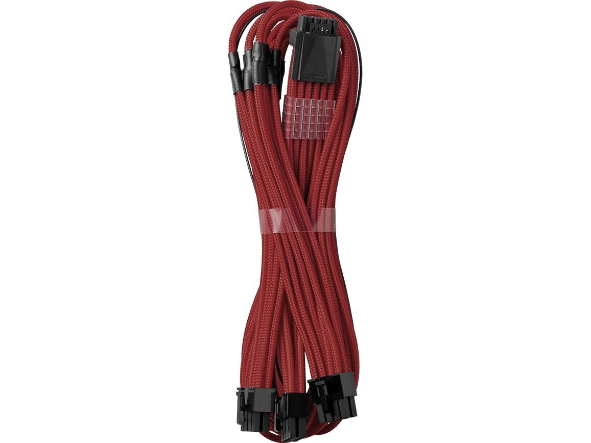 Cablemod C-Series Pro Modmesh 12Vhpwr To 3X Pci-E Cable For Corsair - 60Cm, Raudonos Spalvos