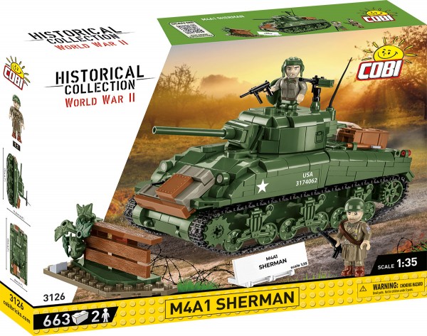 COBI M4A1 Sherman byggesæt i skala 1:35
