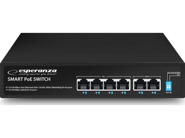 Esperanza Ens105 6 Port Poe Schalter 10/100 60W