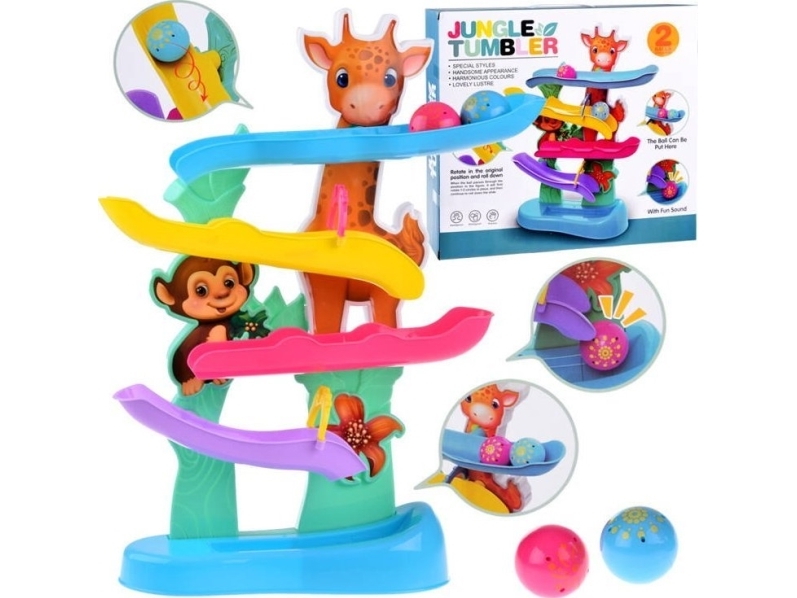 Interaktiv farvet kuglebane med lydjungle ZA4375