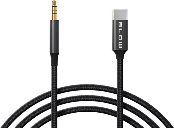 66-168# Stik Usb-C - Jack 3,5 1,0 M Flettet Hvid