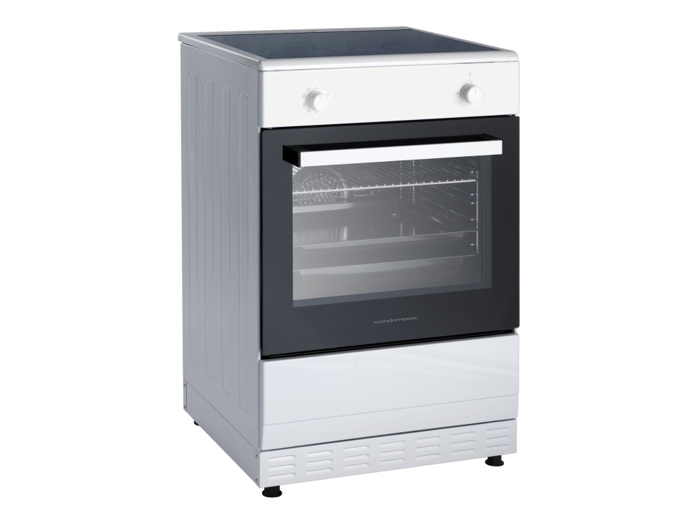 Scandomestic Standard FCI900W - Komfur - fritstående - bredde: 60 cm - dybde: 60 cm - højde: 90 cm - med selv-rengøring - hvid